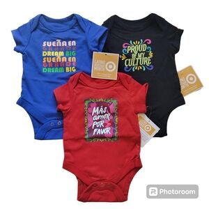 New 3 Latino Heritage Month Target Onsies NB Unisex